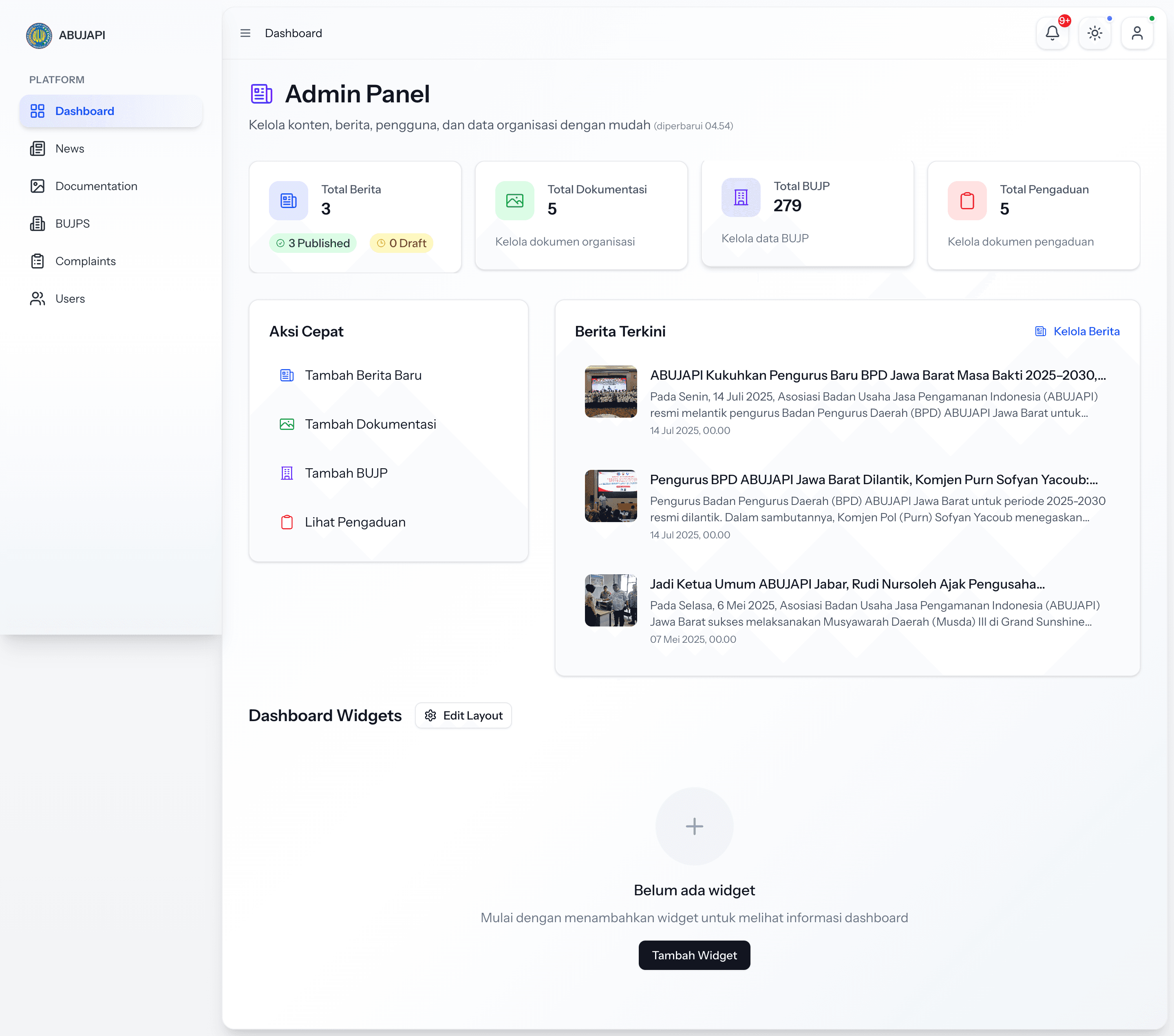 Admin Abujapi CMS - 2